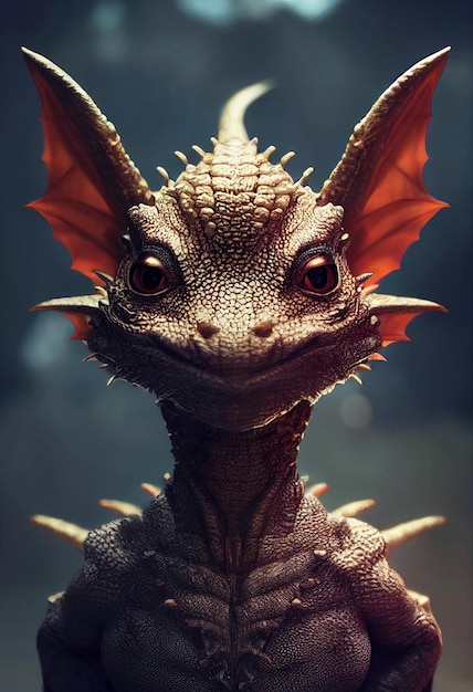 An adorable dragon generated in a 3D style to be cute in a variety of colorsAI Neural Network Computer Generated Art