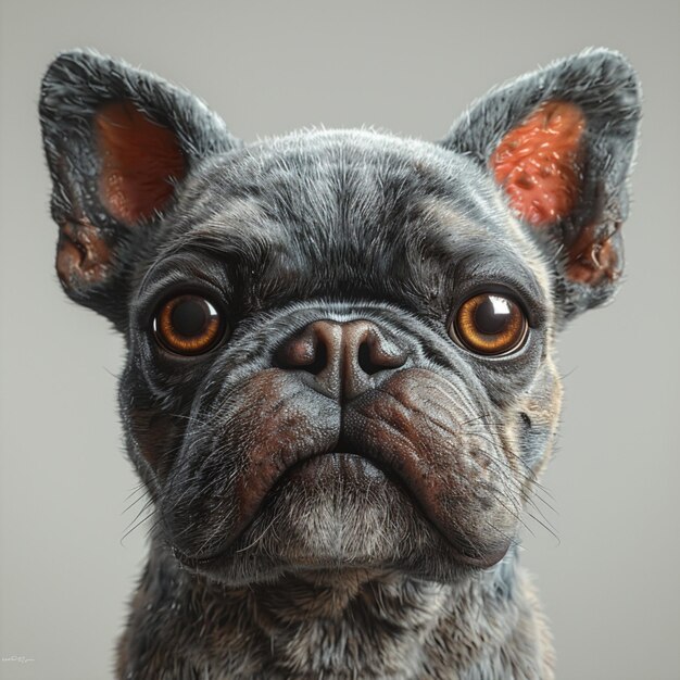 Photo adorable french bulldog portrait