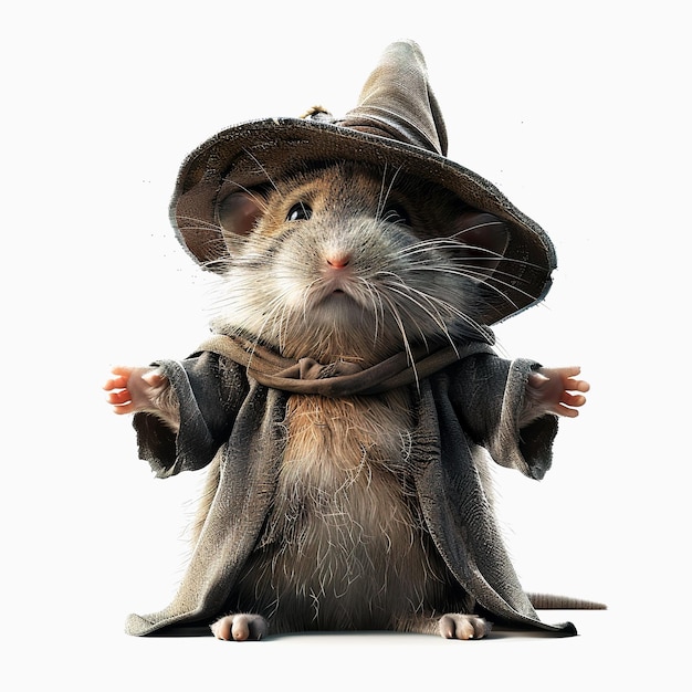 Adorable Hamster wizard cartoon Chibi hamster magician Cute Hamster mage