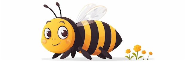 Photo adorable illustrated bee