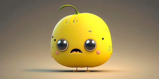 Adorable Lemon Animated Character