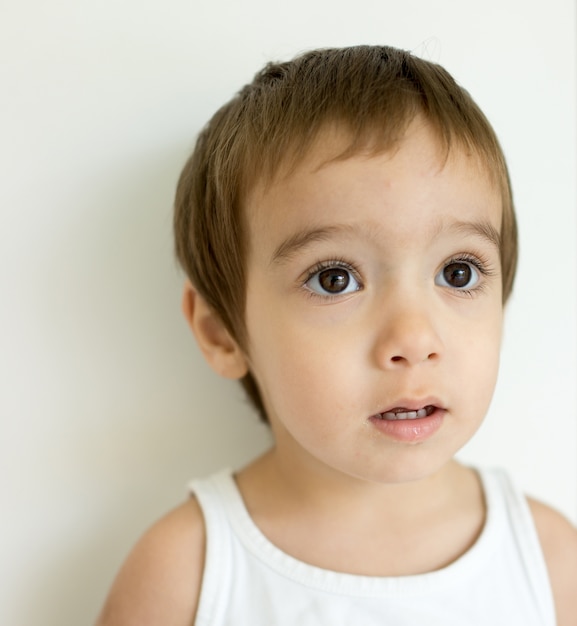 Adorable little boy at home