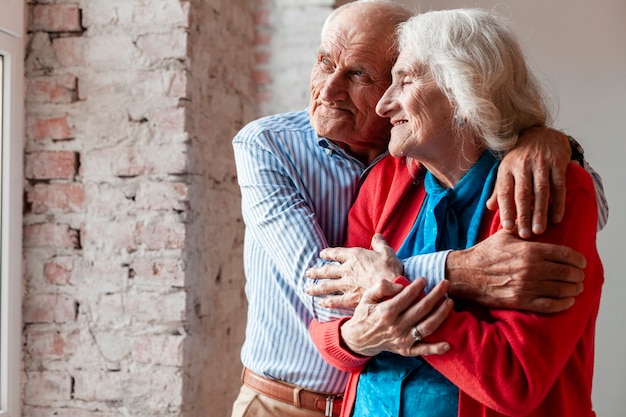 Adorable man and woman in love