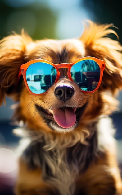 Adorable Pooch with Large Shades