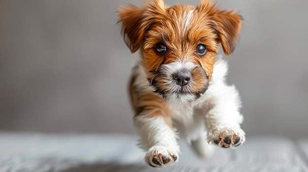 Adorable Puppy Jumping