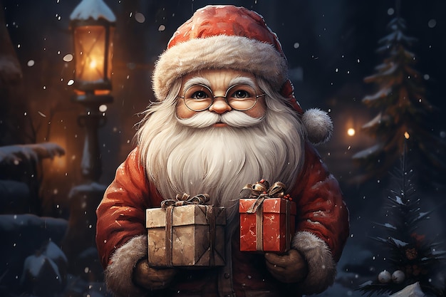 Adorable Santa Claus Card