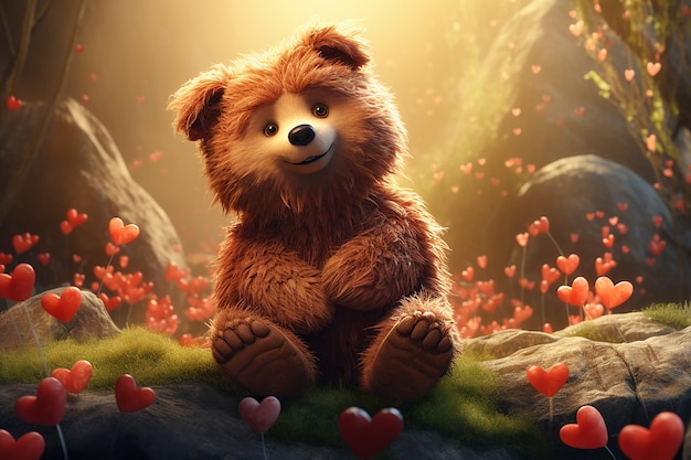 Adorable Teddy Bear Love