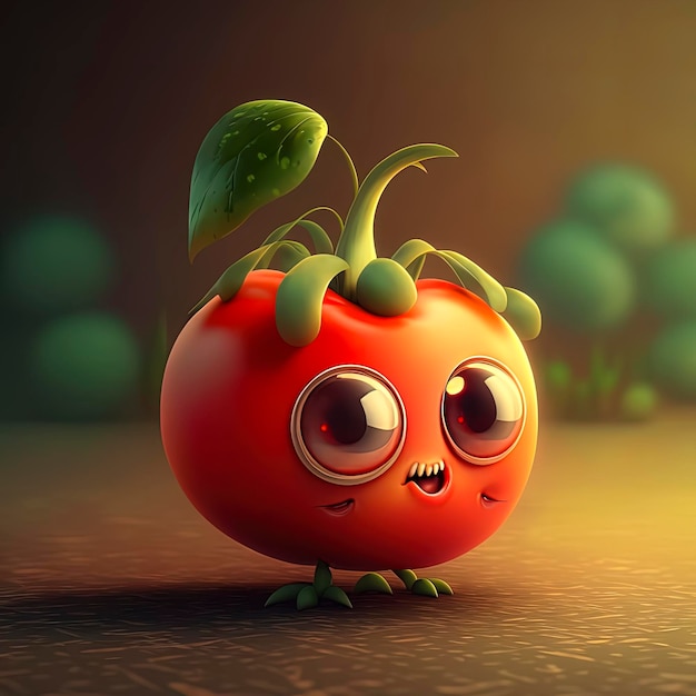 Adorable Tomato Animated Character