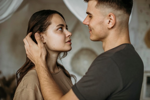 Adorable young couple in love