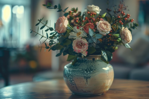 Adorned with a Bouquet in a Vintage Vase