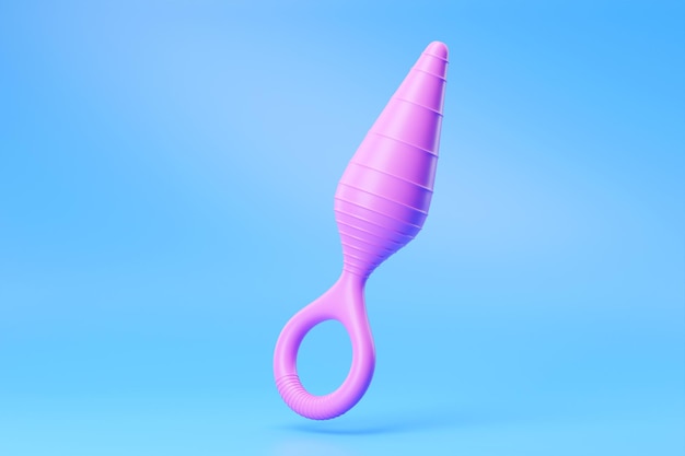 Adult toys pink butt anal plug 3D illustration