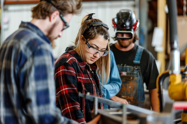 Adult Vocational Training Session HandsOn Carpentry Skills in Workshop Environment