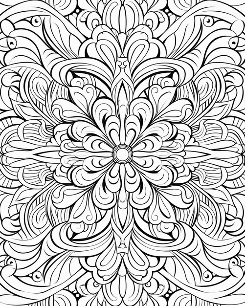 For Adults Mandala Coloring Pages in the Style