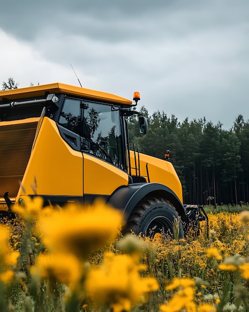 Photo advanced agricultural harvesters highefficiency machinery for crop harvesting and modern farming