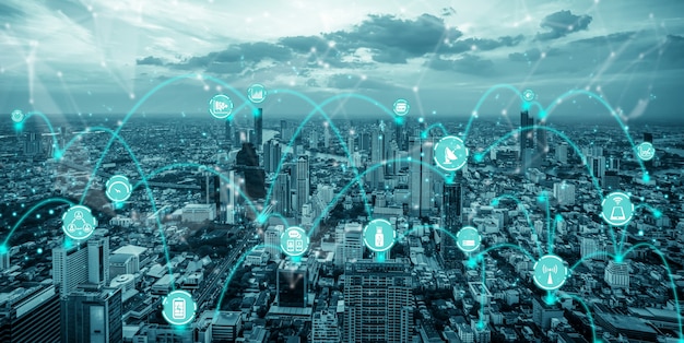 Advanced communication and global internet network connection in smart city