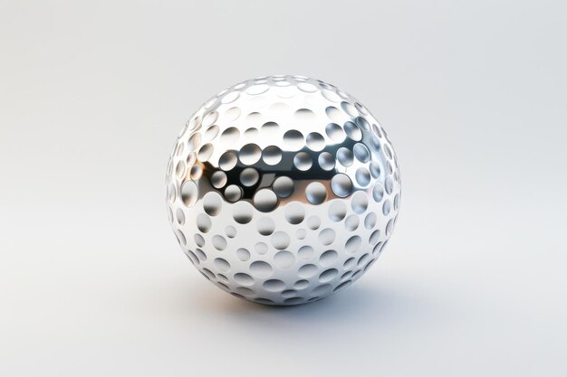 Advanced Golf Ball Technology Isolated On White Background