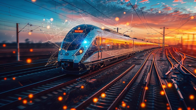 Advanced highspeed train with electrifying elements