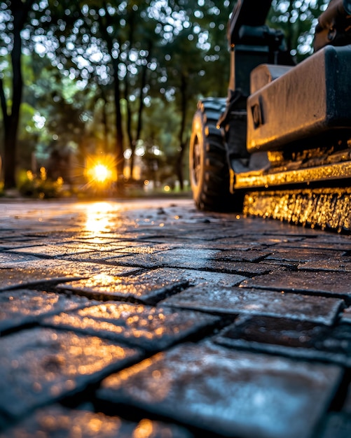 Advanced Pavers in Action Heavy Machinery for Asphalt and Road Surface Construction and Maintenance