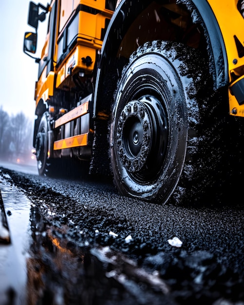 Advanced Pavers in Action Heavy Machinery for Asphalt and Road Surface Construction and Maintenance