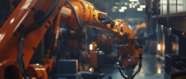 Advanced robotics at work in a hightech industrial setting