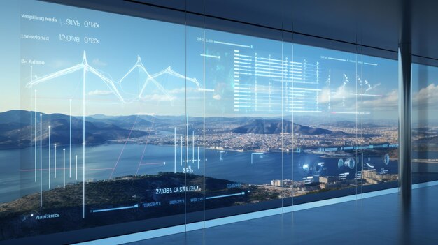 Photo advanced wind turbine energy analytics dashboard for real time power production monitoring