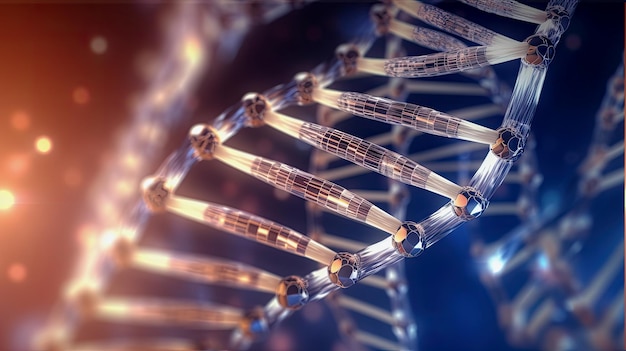 Advancements in Genetic Research digital 3D DNA Strands