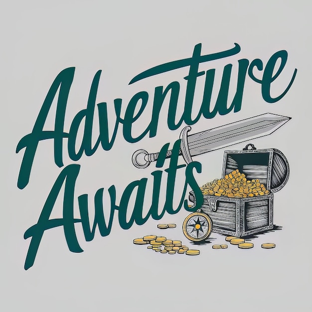 Photo adventure awaits tshirt design with illustration