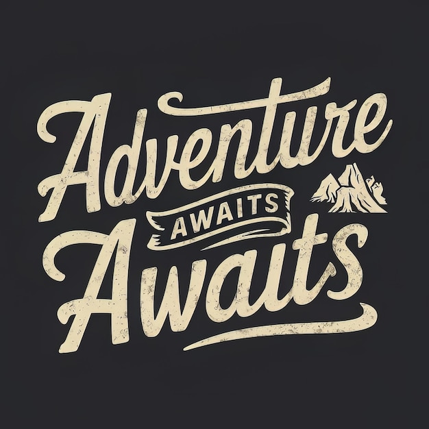 Adventure Awaits TShirt Design with Illustration