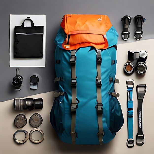 Adventure Equipment adventure hiking horizontal photography camping equipment