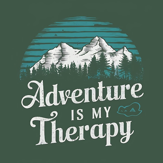 Photo adventure is my therapy typography design