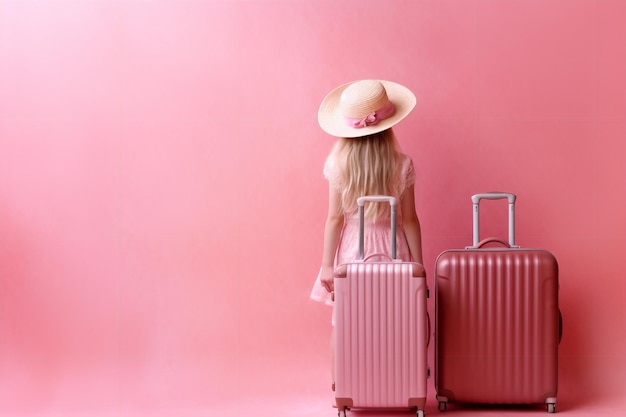 Adventures in Pink Girl's Travel Suitcases