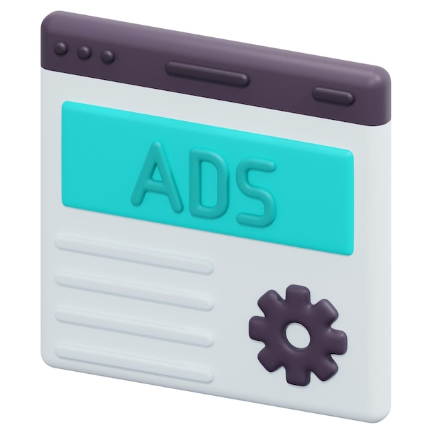 advertising 3d render icon illustration