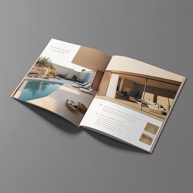 Advertising brochures template presenting company product