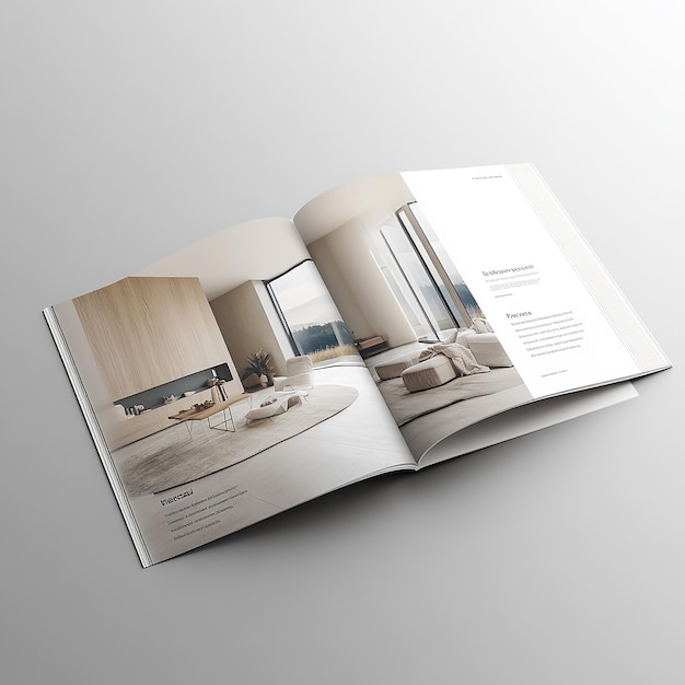 Advertising brochures template presenting company product