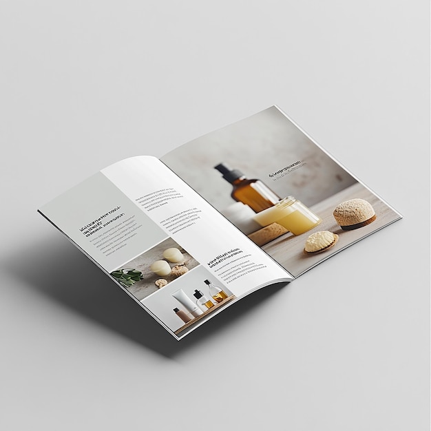 Advertising brochures template presenting company product