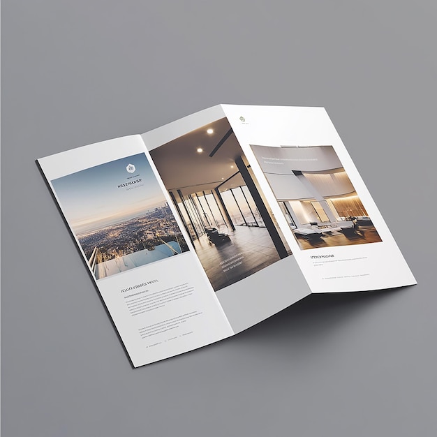 Advertising brochures template presenting company product