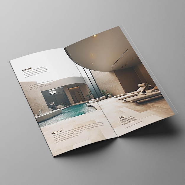 Advertising brochures template presenting company product