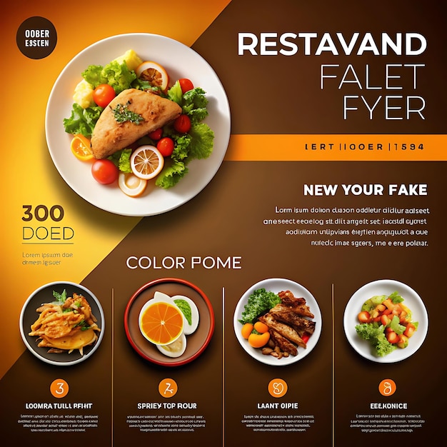 The advertising food poster flyer design templte very nice imageAI generator