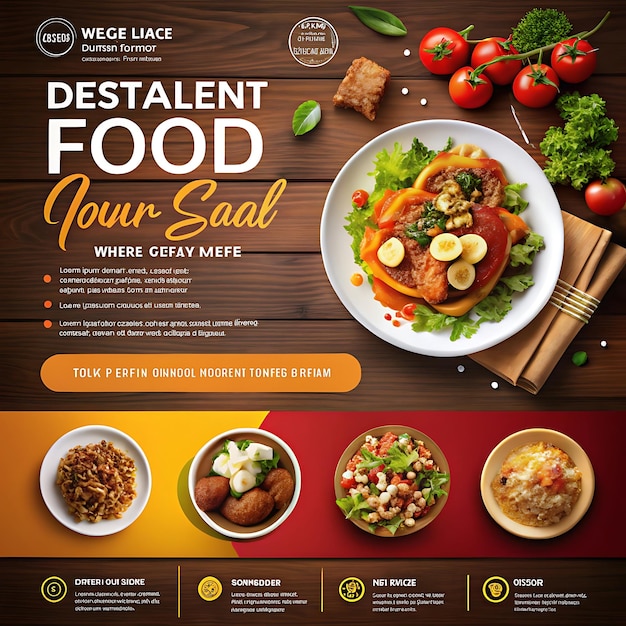 The advertising food poster flyer design templte very nice imageAI generator