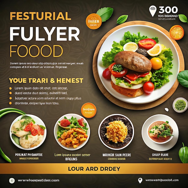 The advertising food poster flyer design templte very nice imageAI generator