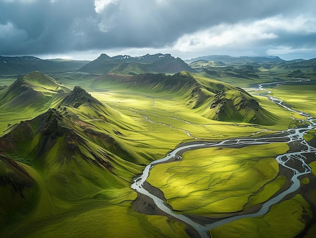 Aerial Artistry of Water and Sand