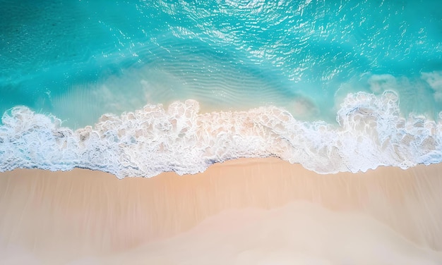 Aerial beach scene summer vacation holiday background Peaceful beach top view