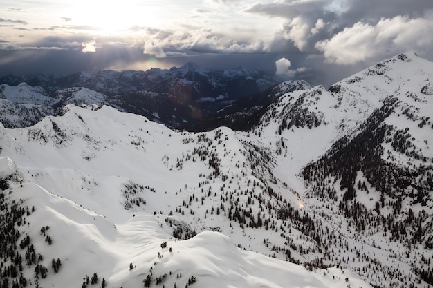 Aerial Canadian Mountain Landscape Nature Background