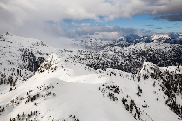 Aerial Canadian Mountain Landscape Nature Background