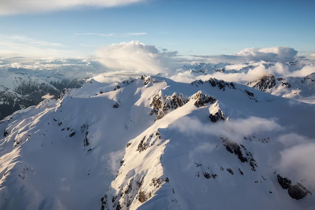 Aerial Canadian Mountain Landscape Nature Background