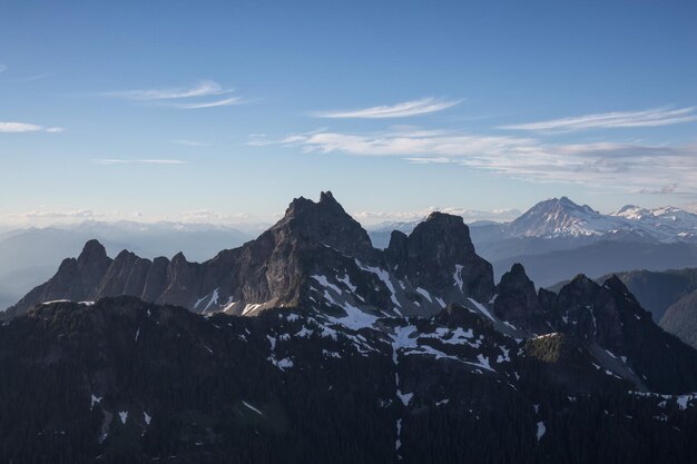 Aerial Canadian Mountain Landscape Nature Background