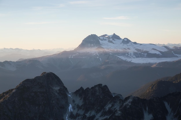 Aerial Canadian Mountain Landscape