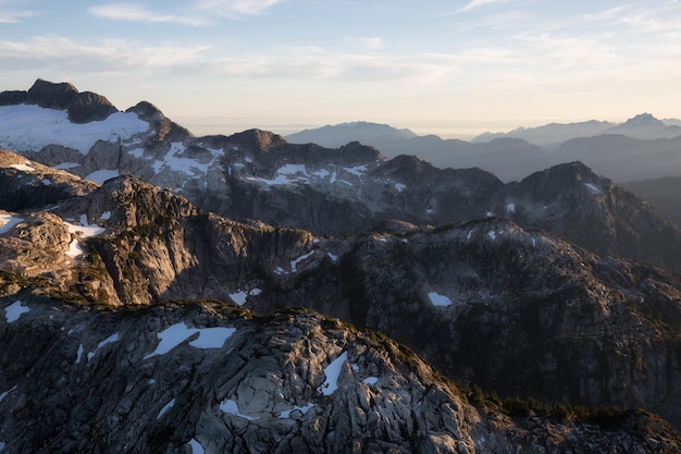 Aerial Canadian Mountain Landscape