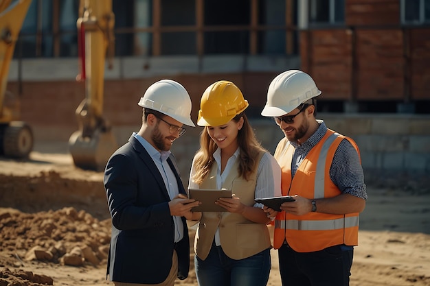 Aerial Drone Shot Of Construction Site With Excavators