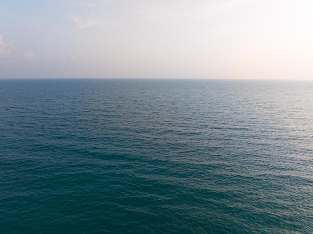 Aerial drone view of beautiful turquoise sea water of Gulf of Thailand Kood island Thailand